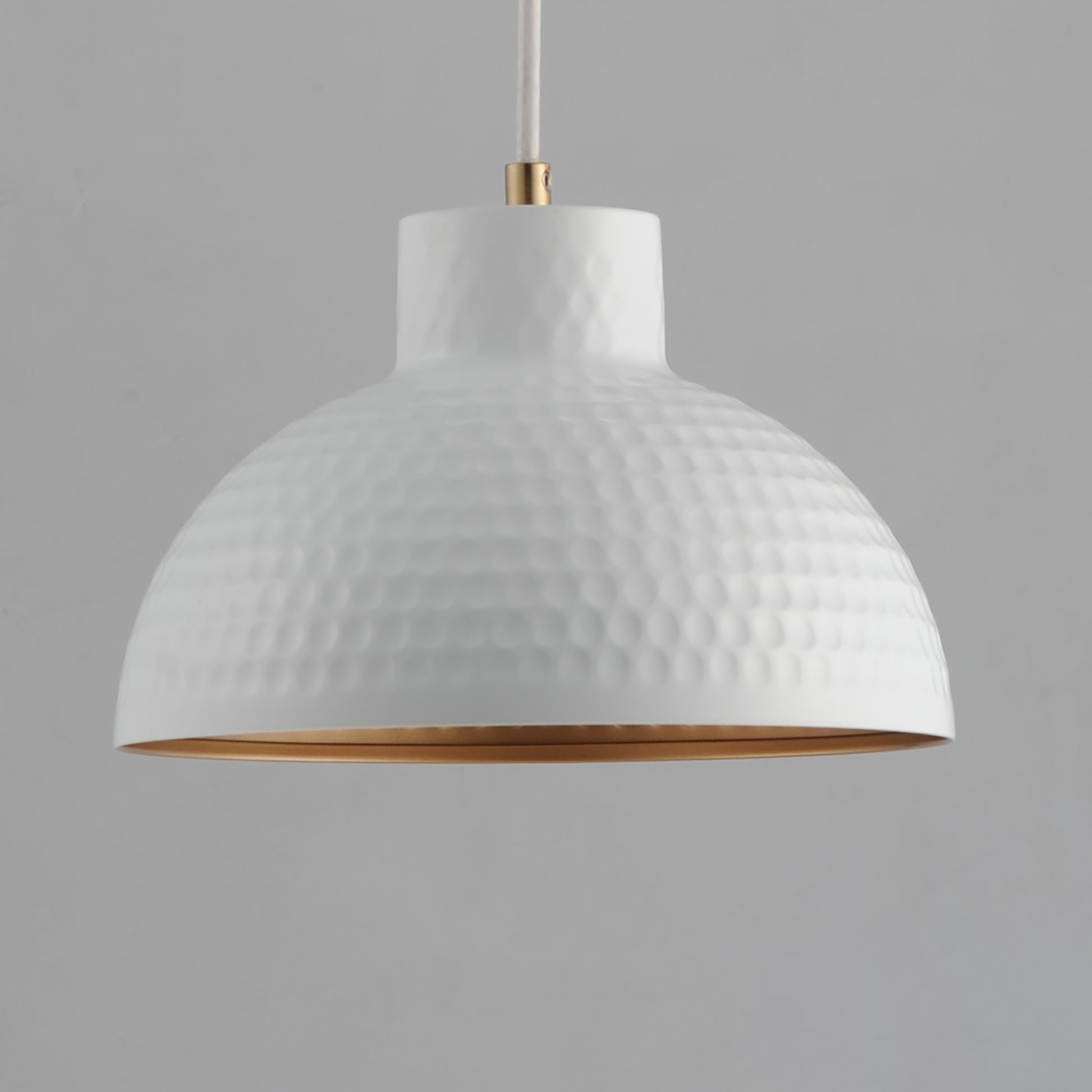 Rockport 10" Pendant White/Natural Aged Brass by Maxim Lighting