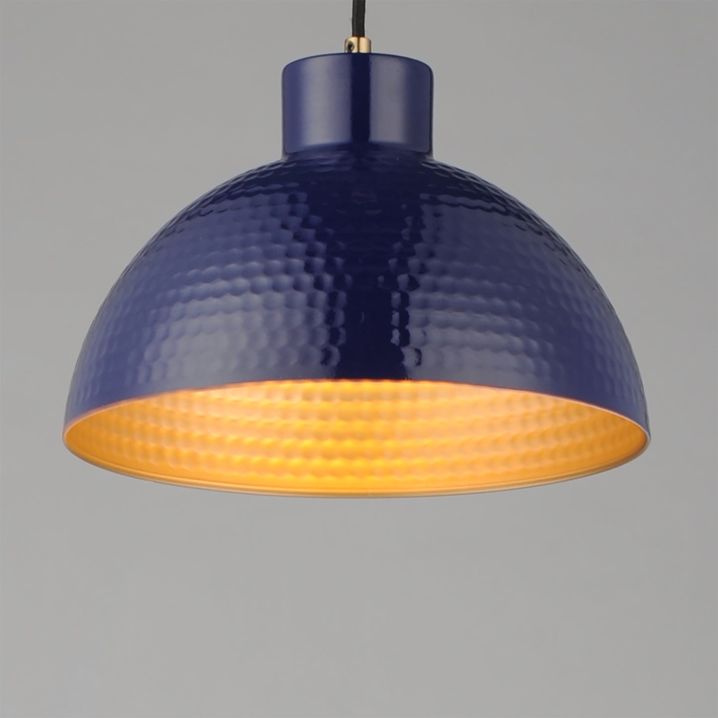 Rockport 12" Pendant Glossy Navy/Natural Aged Brass by Maxim Lighting