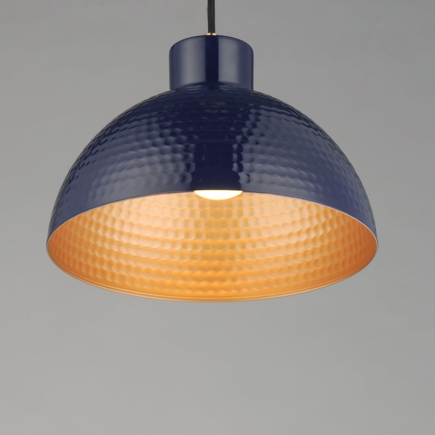 Rockport 12" Pendant Glossy Navy/Natural Aged Brass by Maxim Lighting