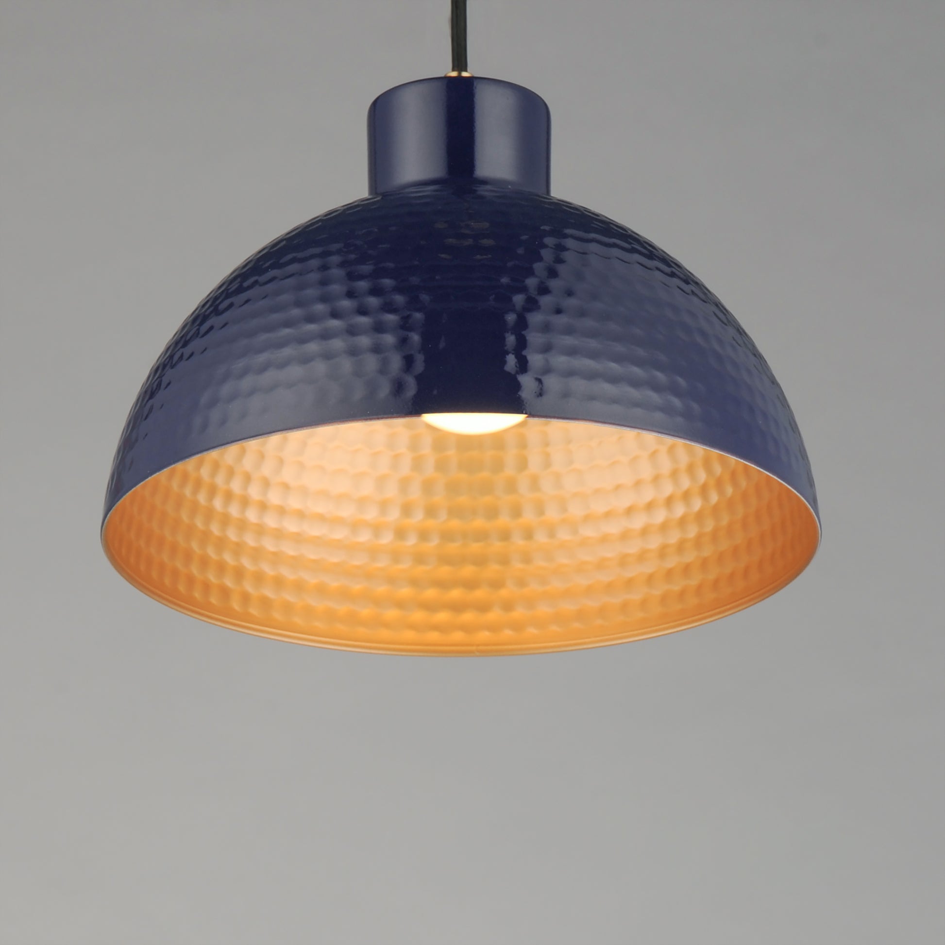 Rockport 12" Pendant Glossy Navy/Natural Aged Brass by Maxim Lighting