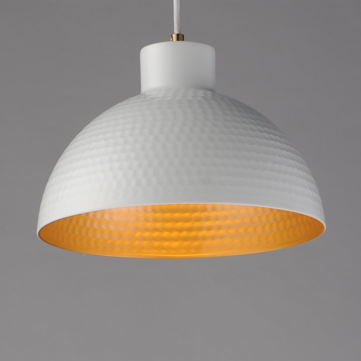 Rockport 12" Pendant White/Natural Aged Brass by Maxim Lighting