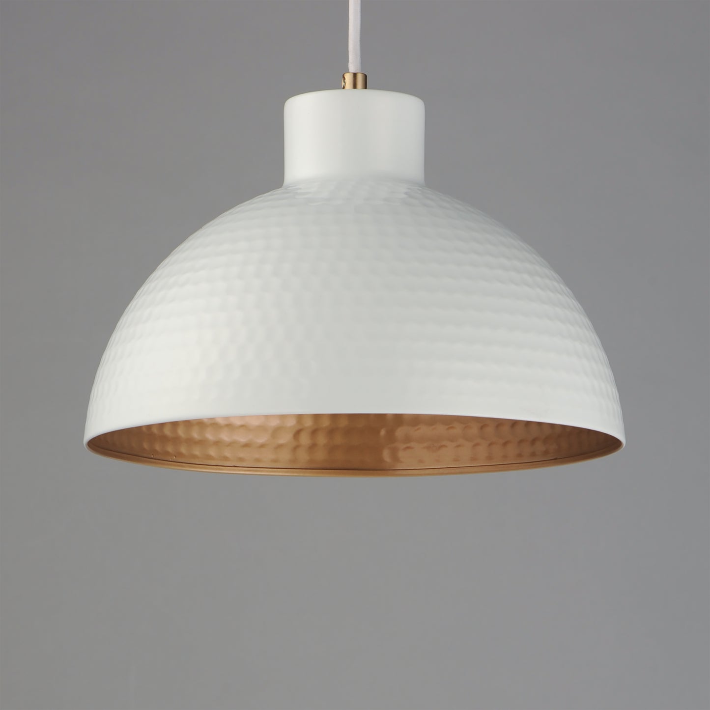 Rockport 12" Pendant White/Natural Aged Brass by Maxim Lighting