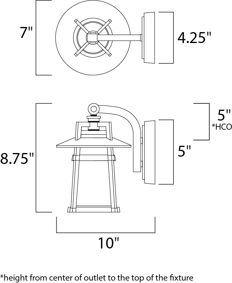 Calistoga Outdoor Wall Lantern Adobe by Maxim Lighting