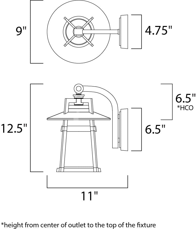Calistoga Outdoor Wall Lantern Adobe by Maxim Lighting