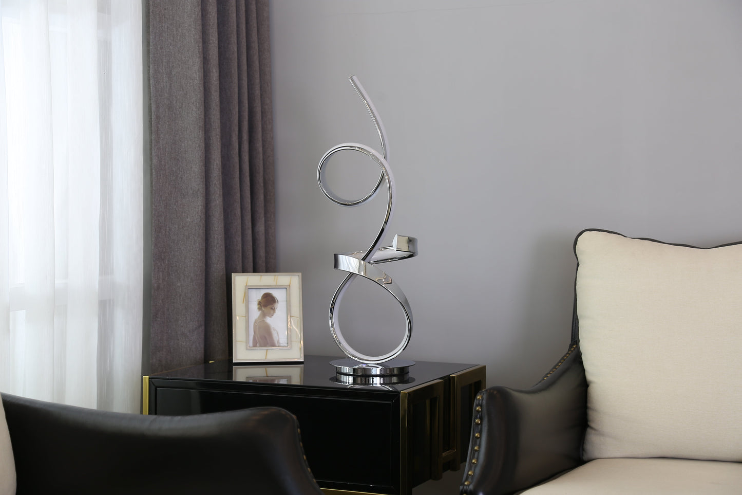 Amsterdam LED with Touch Dimmer Table Lamp Chrome by Finesse Decor TL-00-6096