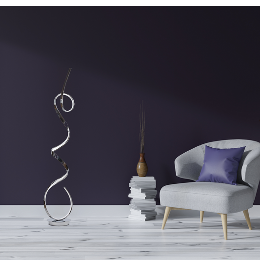Amsterdam LED Dimmable 63" Floor Lamp Chrome by Finesse Decor FL-007