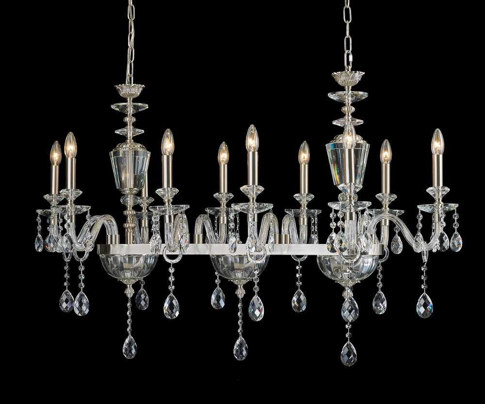 Barcelona Chandelier 10-Light in Satin Nickel 3645SN by StarFire Crystal