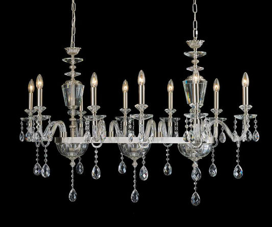 Barcelona Chandelier 10-Light in Satin Nickel 3645SN by StarFire Crystal