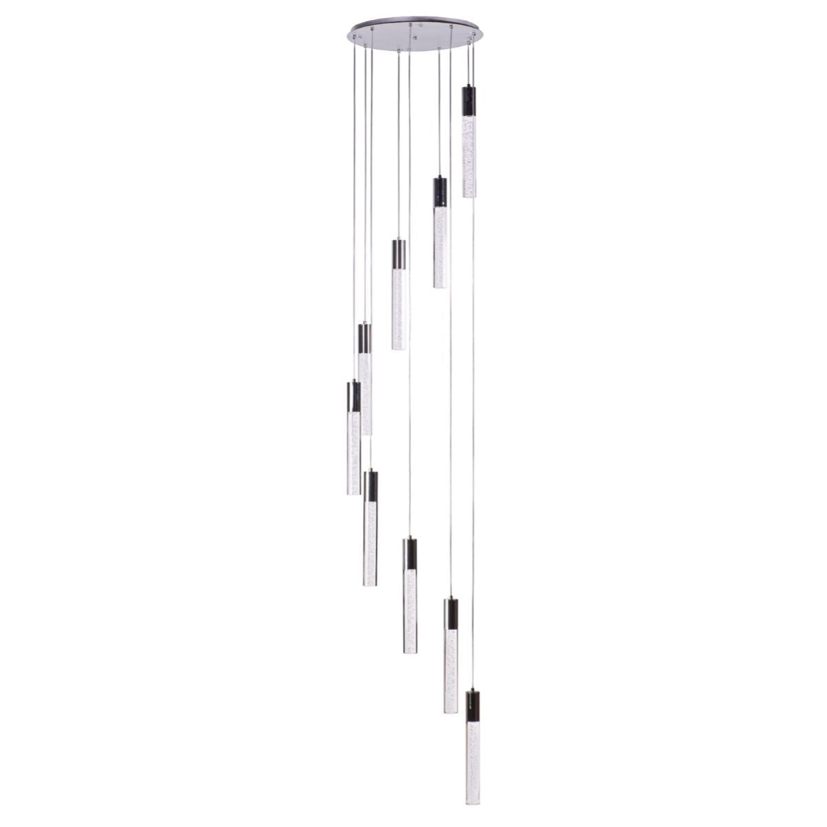 Acrylic Cylinder Chandelier - Finesse Decor FN-1260-9