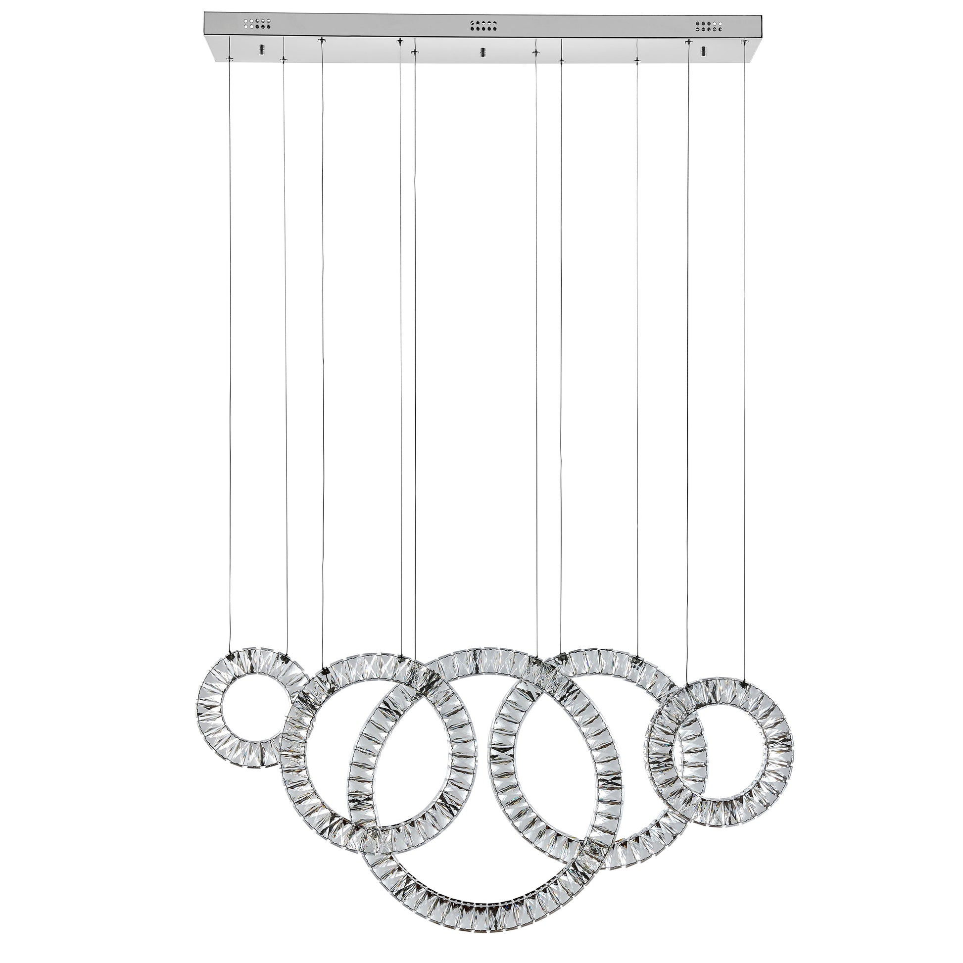 5 Hoop Crystal Progression Chandelier - Finesse Decor CH-620