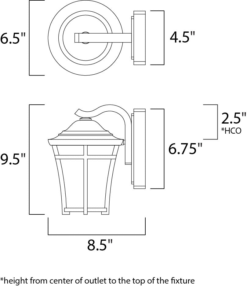 Balboa DC Mini Outdoor Wall Copper Oxide by Maxim Lighting