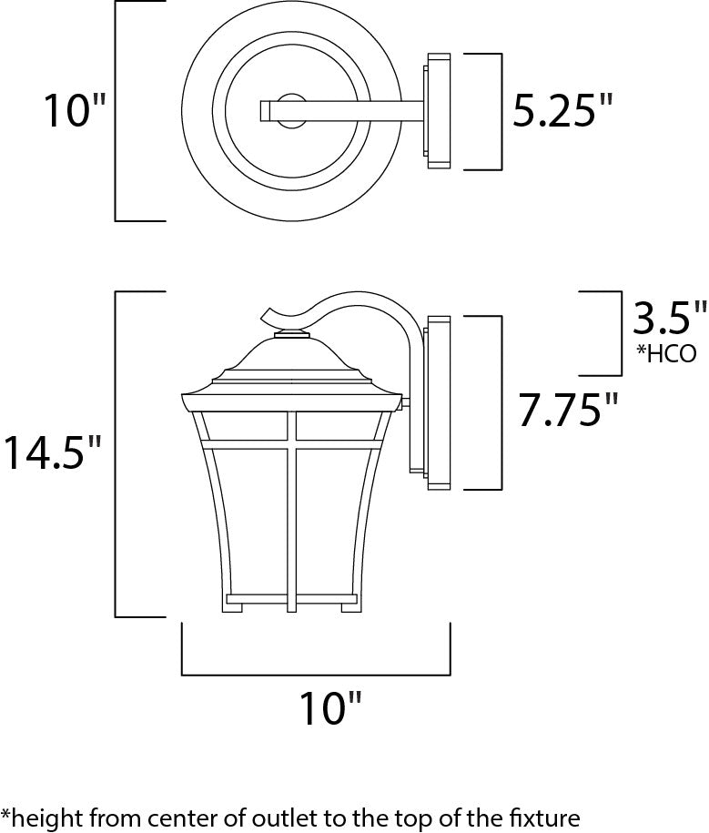 Balboa DC Medium Outdoor Wall Copper Oxide by Maxim Lighting