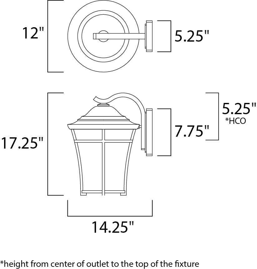Balboa DC Large Outdoor Wall Copper Oxide by Maxim Lighting