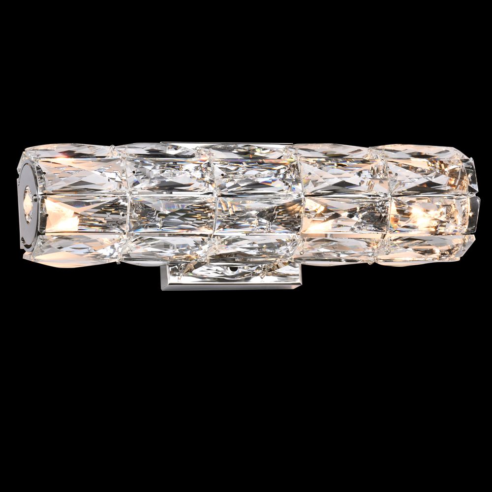 Urban Wall Sconce 4-Light in Chrome 3815WSCH by StarFire Crystal