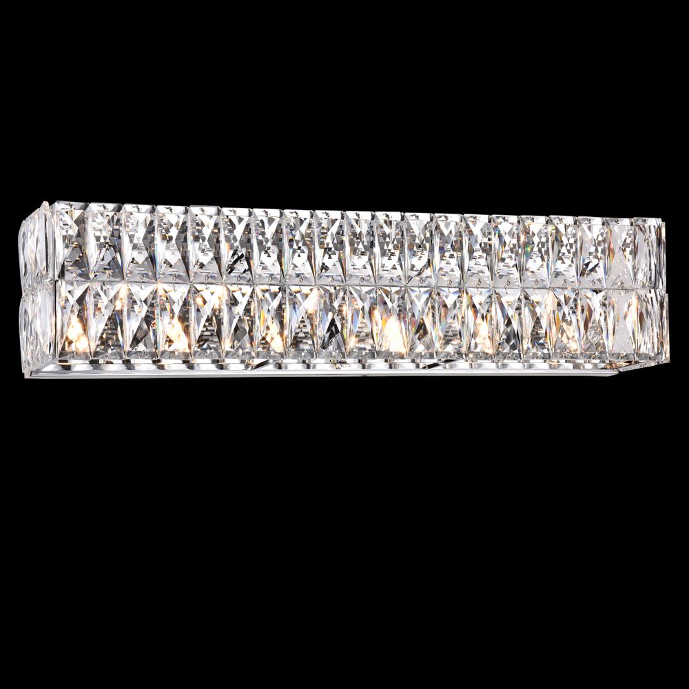 Urban Wall Sconce 6-Light in Chrome 3825WSCH by StarFire Crystal