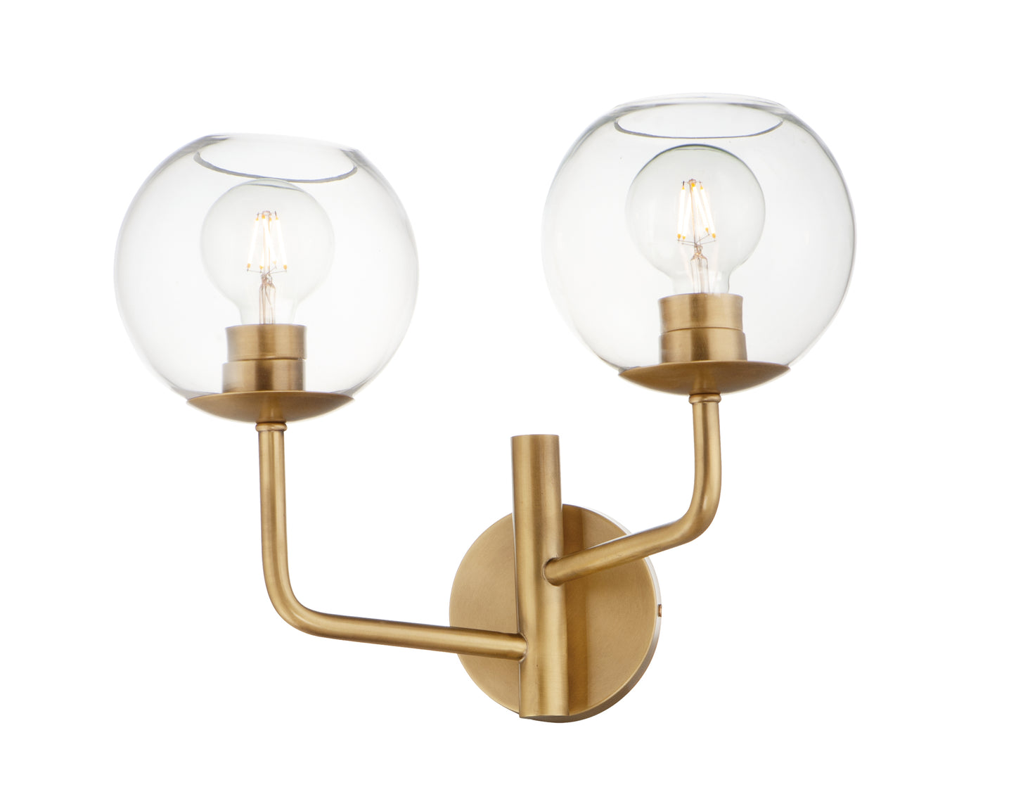 Branch 2-Light Wall Sconce Natural Aged Brass by Maxim Lighting
