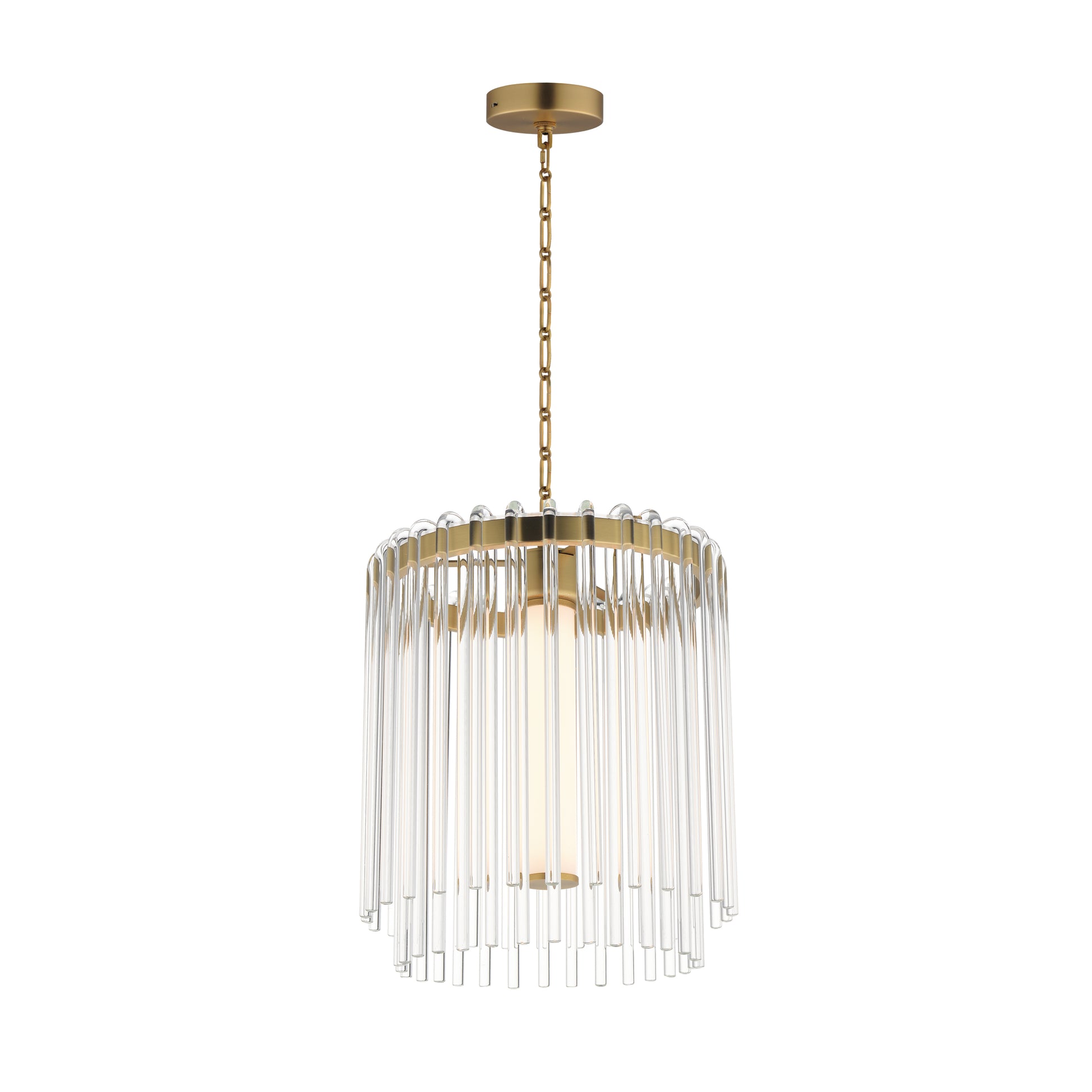 Jolie 11" LED Pendant Natural Aged Brass by Maxim Lighting