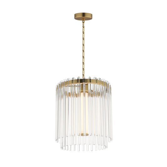 Jolie 11" LED Pendant Natural Aged Brass by Maxim Lighting