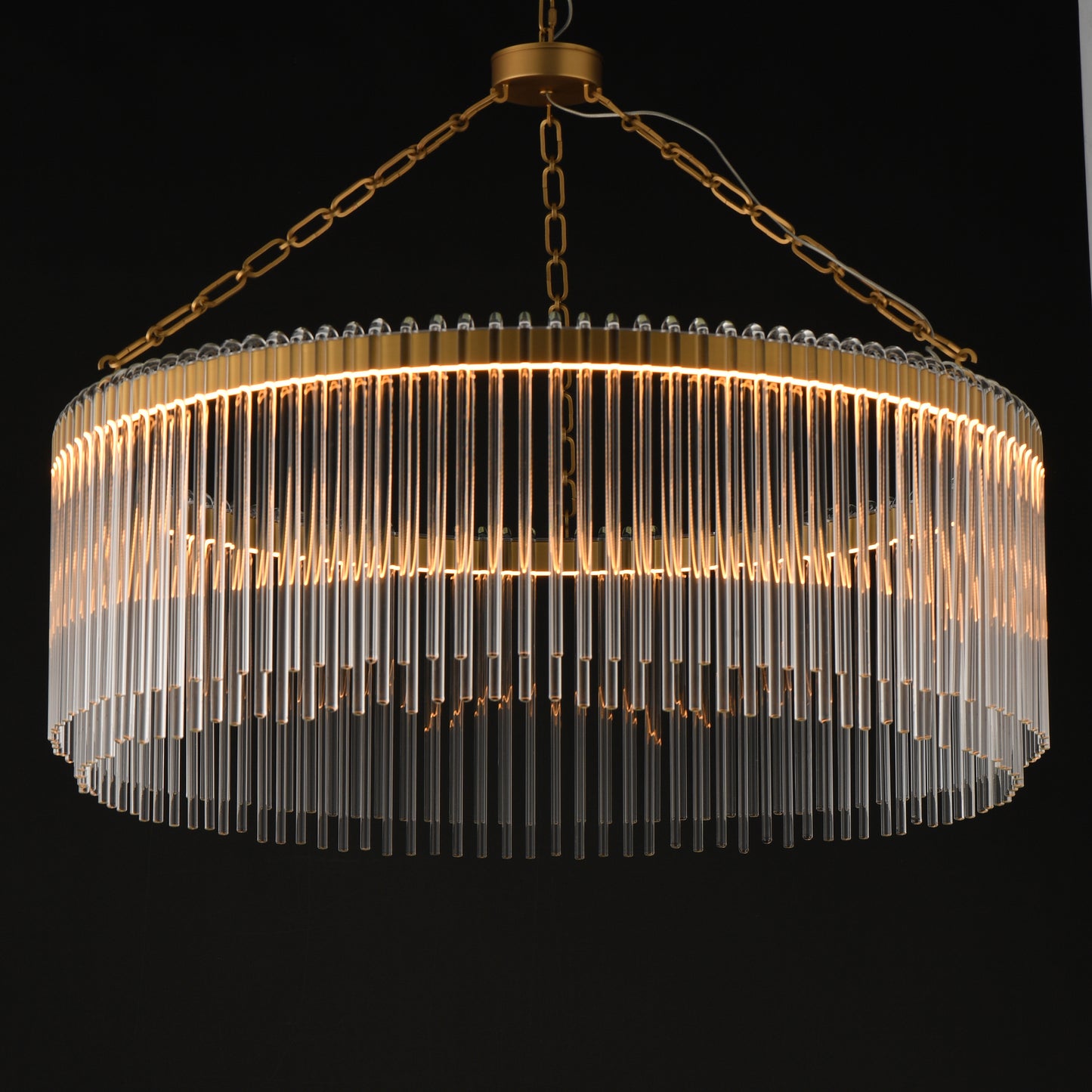 Jolie 34" LED Pendant Natural Aged Brass by Maxim Lighting