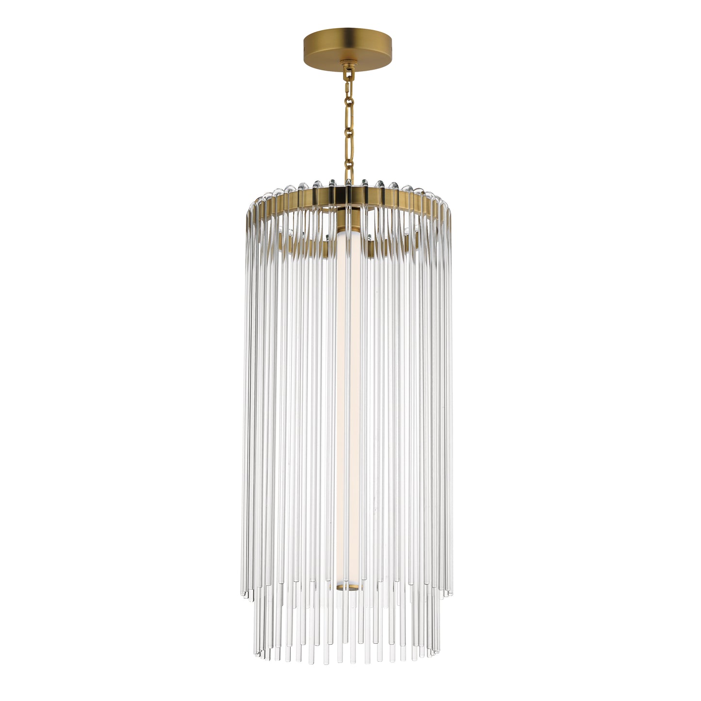 Jolie Foyer Pendant Natural Aged Brass by Maxim Lighting