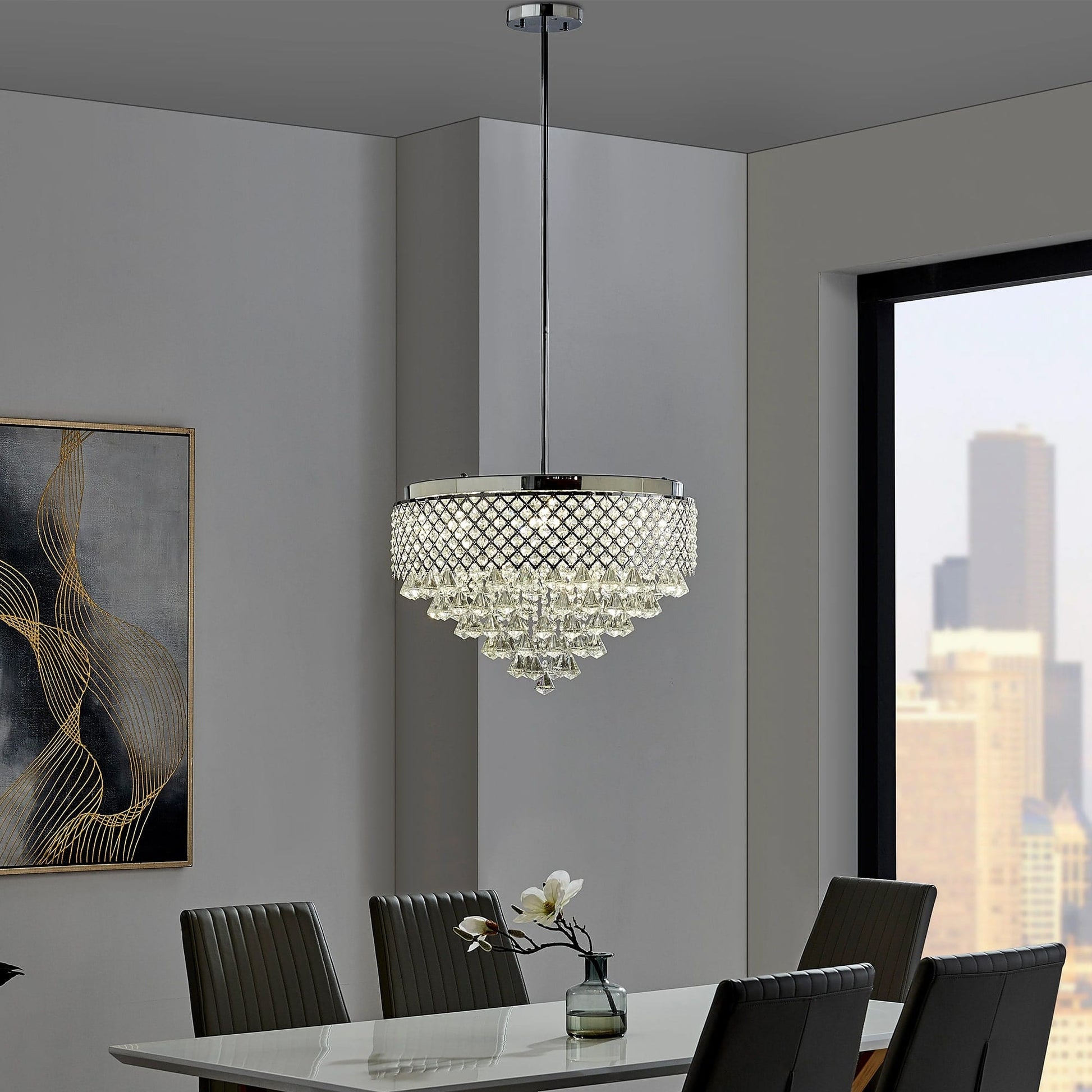 Cinderella Crystal Round Chandelier 12 Light by Finesse Decor FN-614