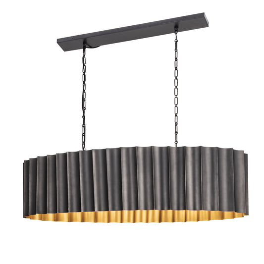 Allegra 5-Light Linear Pendant Gunmetal/Gold by Maxim Lighting