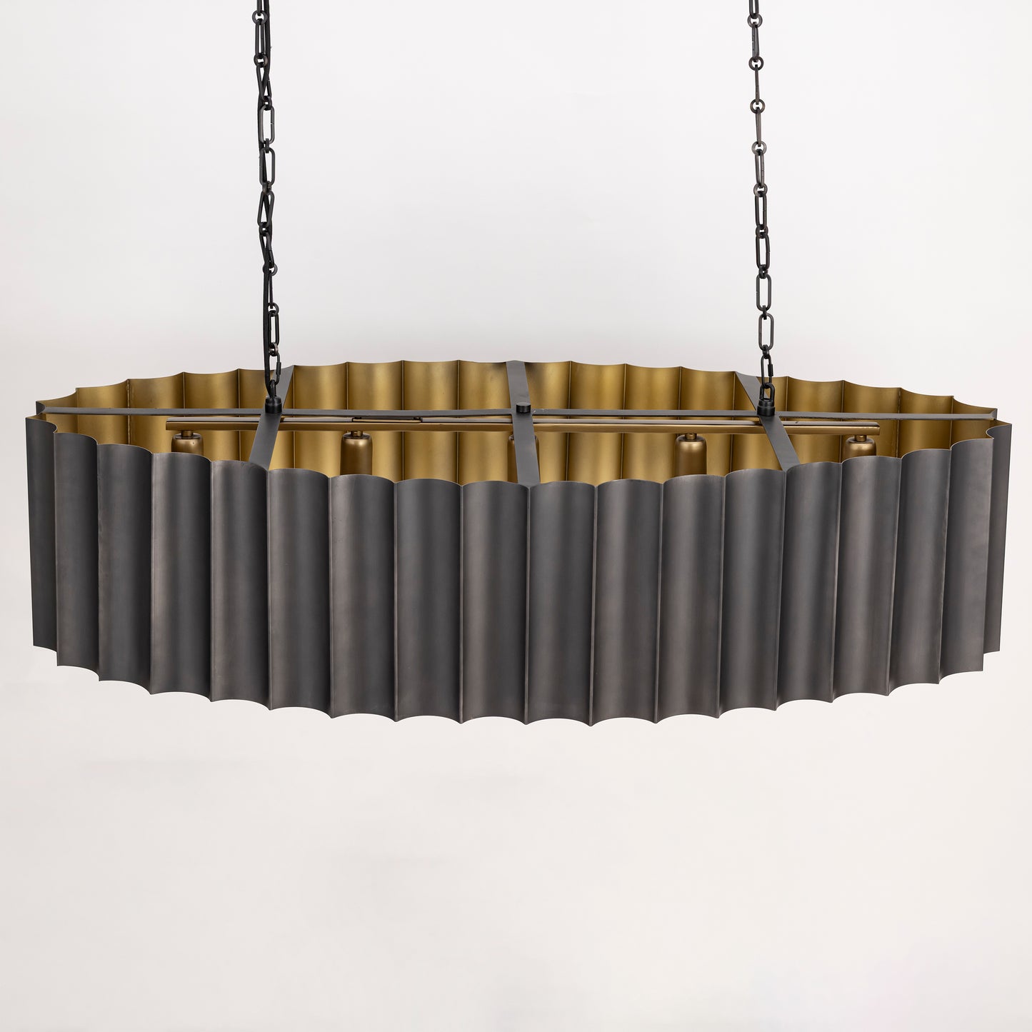 Allegra 5-Light Linear Pendant Gunmetal/Gold by Maxim Lighting