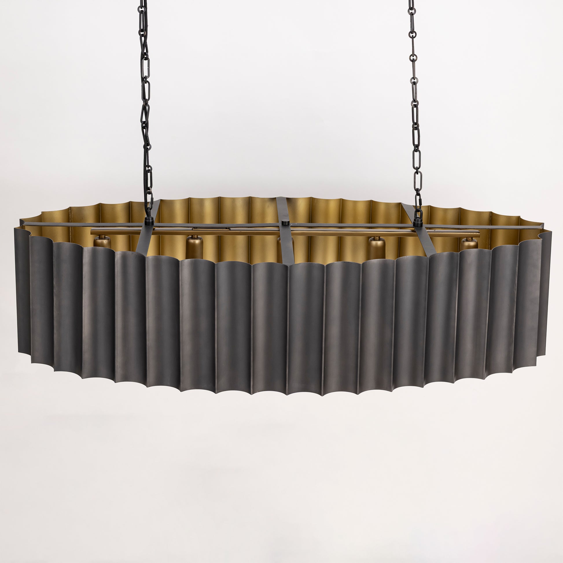 Allegra 5-Light Linear Pendant Gunmetal/Gold by Maxim Lighting