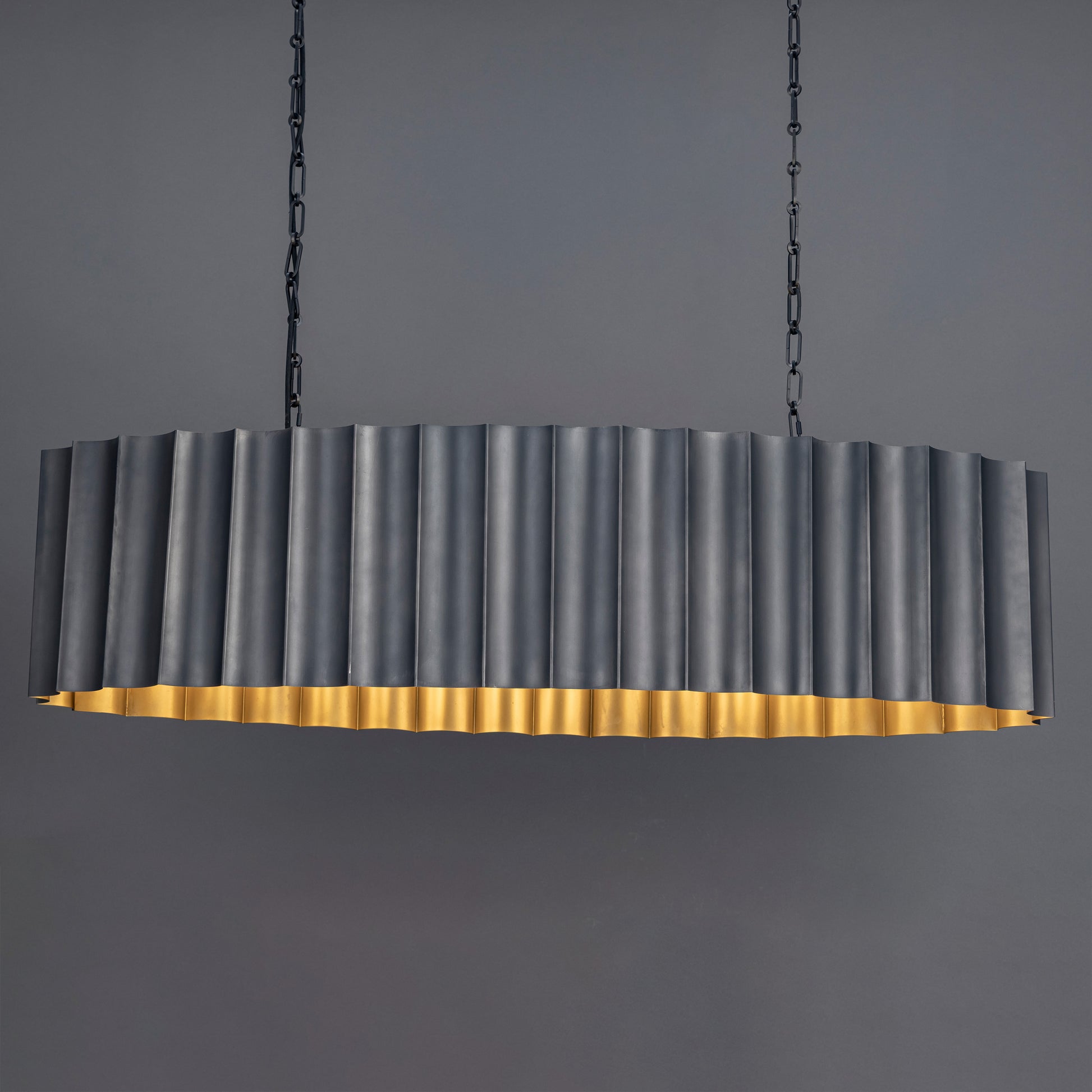 Allegra 5-Light Linear Pendant Gunmetal/Gold by Maxim Lighting