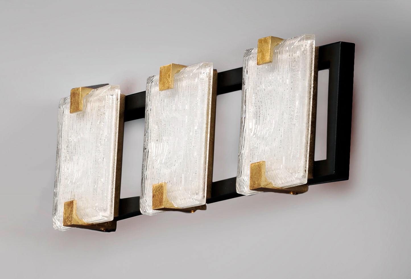 Radiant 3-Light LED Bath Vanity Black/Gold Leaf by Maxim Lighting