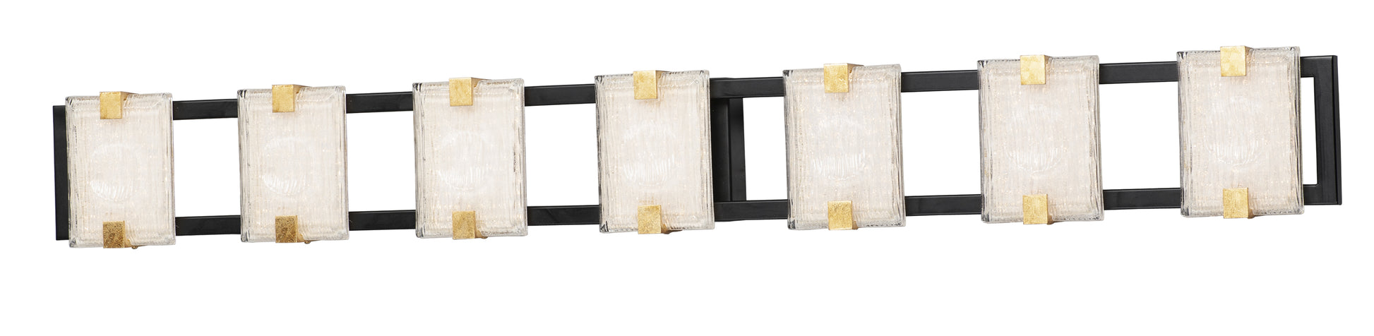Radiant 7-Light LED Bath Vanity Black/Gold Leaf by Maxim Lighting