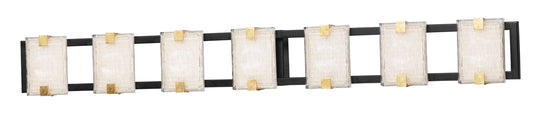 Radiant 7-Light LED Bath Vanity Black/Gold Leaf by Maxim Lighting