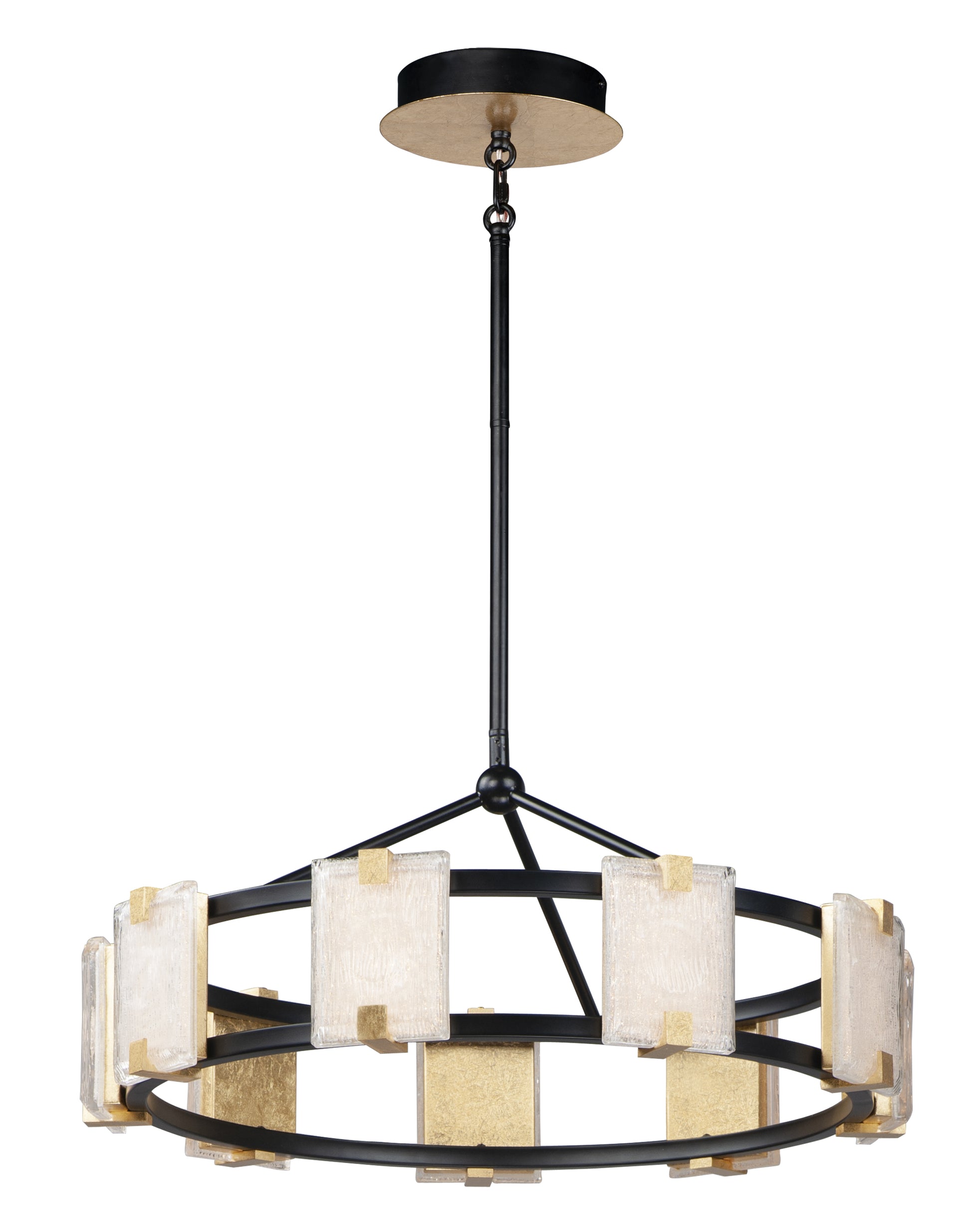 Radiant 9-Light LED Chandelier Black/Gold Leaf by Maxim Lighting