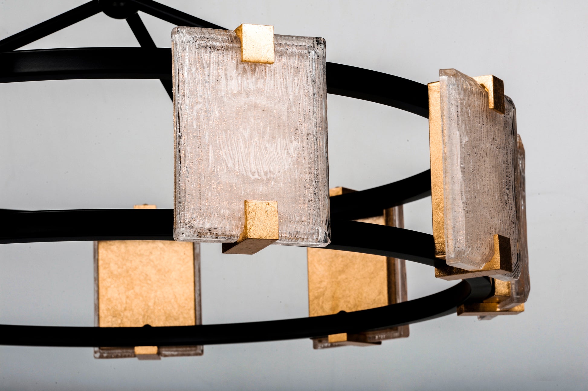 Radiant 9-Light LED Chandelier Black/Gold Leaf by Maxim Lighting