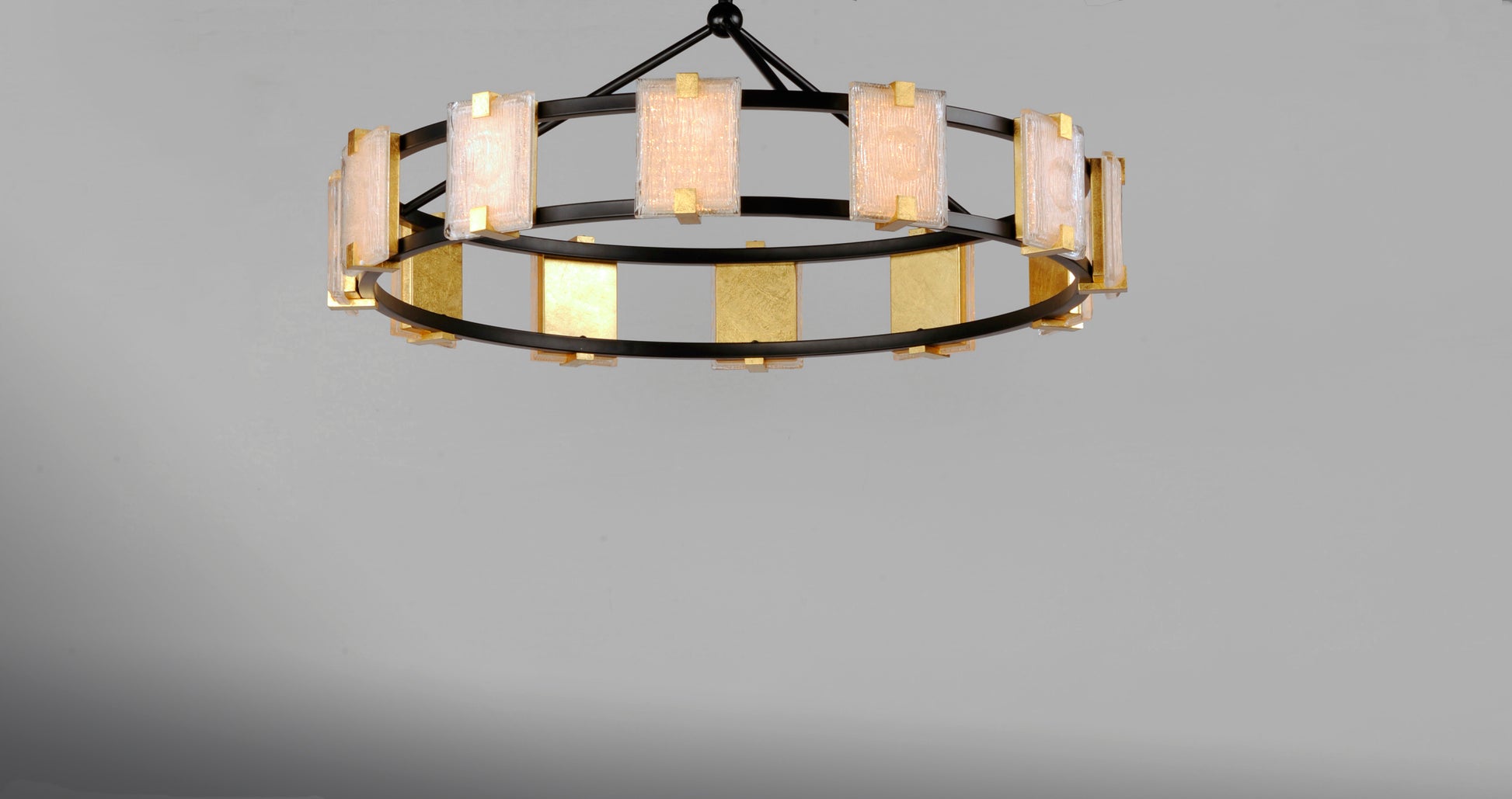 Radiant 12-Light LED Chandelier Black/Gold Leaf by Maxim Lighting