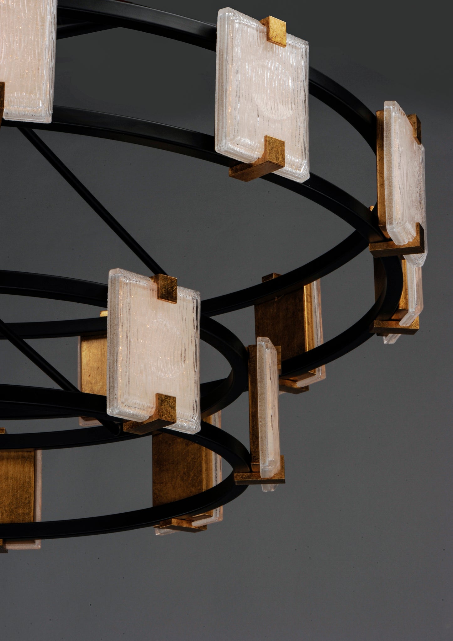 Radiant 20-Light LED Chandelier Black/Gold Leaf by Maxim Lighting