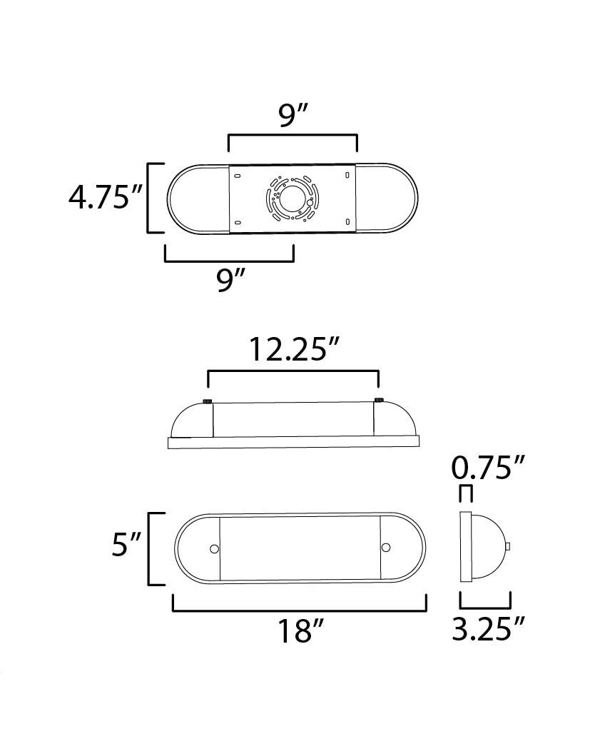 Capsule 18" LED Bath Vanity CCT Select Polished Chrome by Maxim Lighting