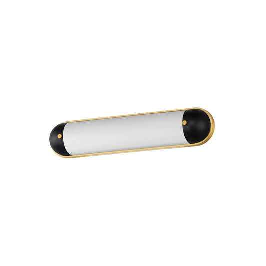 Capsule 24" LED Bath Vanity CCT Select Black/Natural Aged Brass by Maxim Lighting