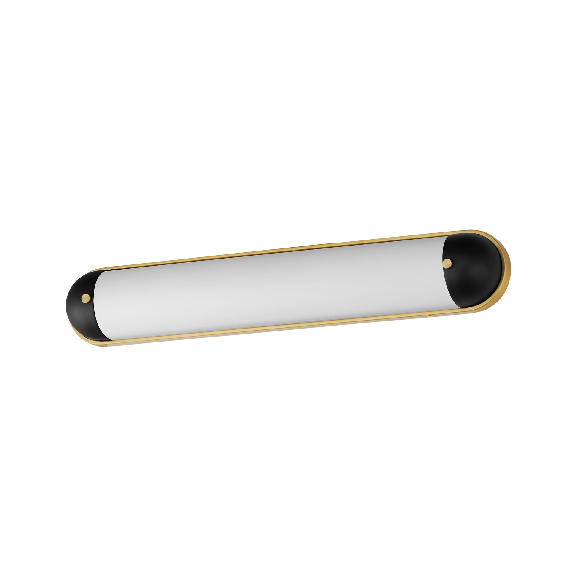 Capsule 30" LED Bath Vanity CCT Select Black/Natural Aged Brass by Maxim Lighting