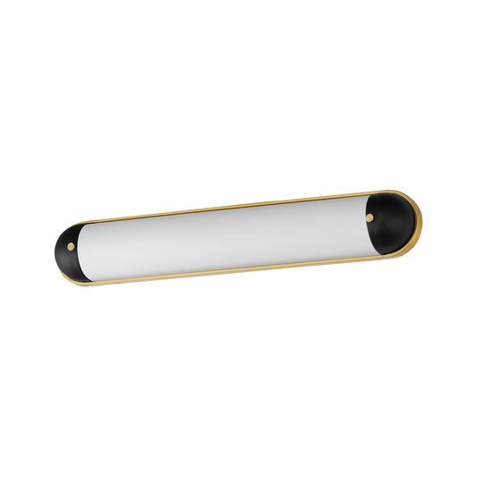 Capsule 30" LED Bath Vanity CCT Select Black/Natural Aged Brass by Maxim Lighting