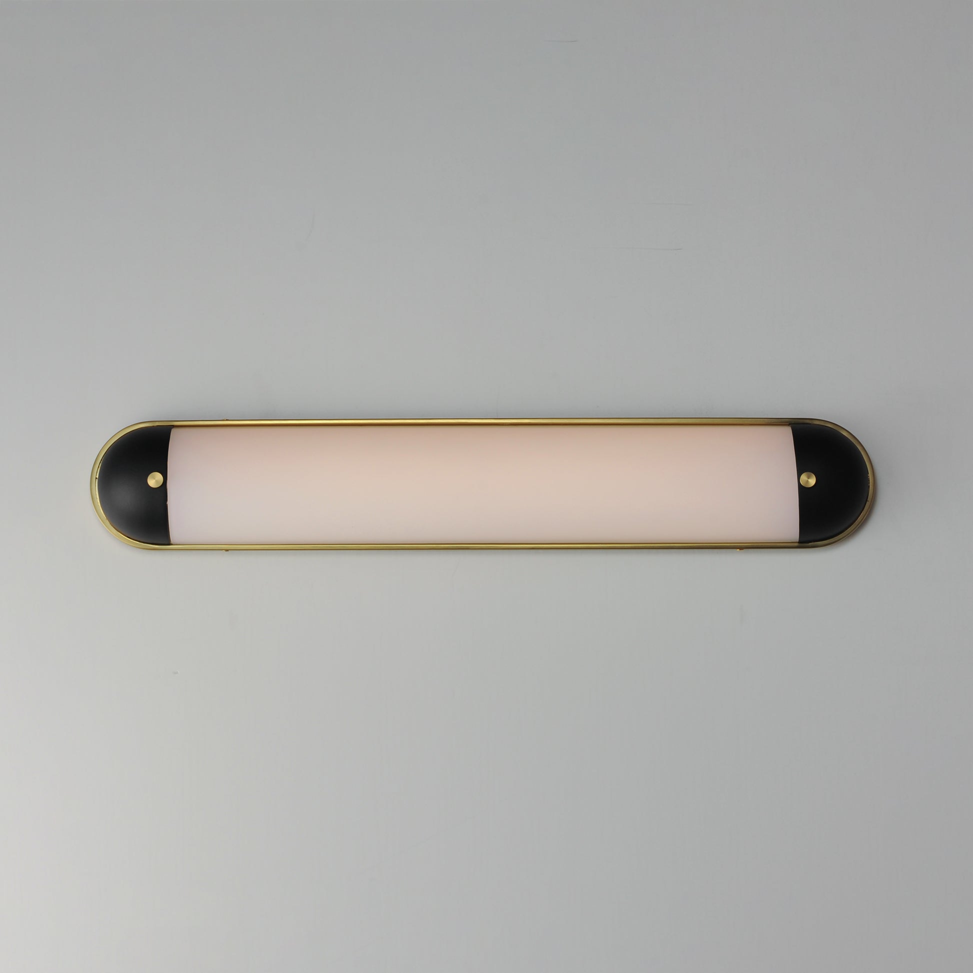 Capsule 30" LED Bath Vanity CCT Select Black/Natural Aged Brass by Maxim Lighting