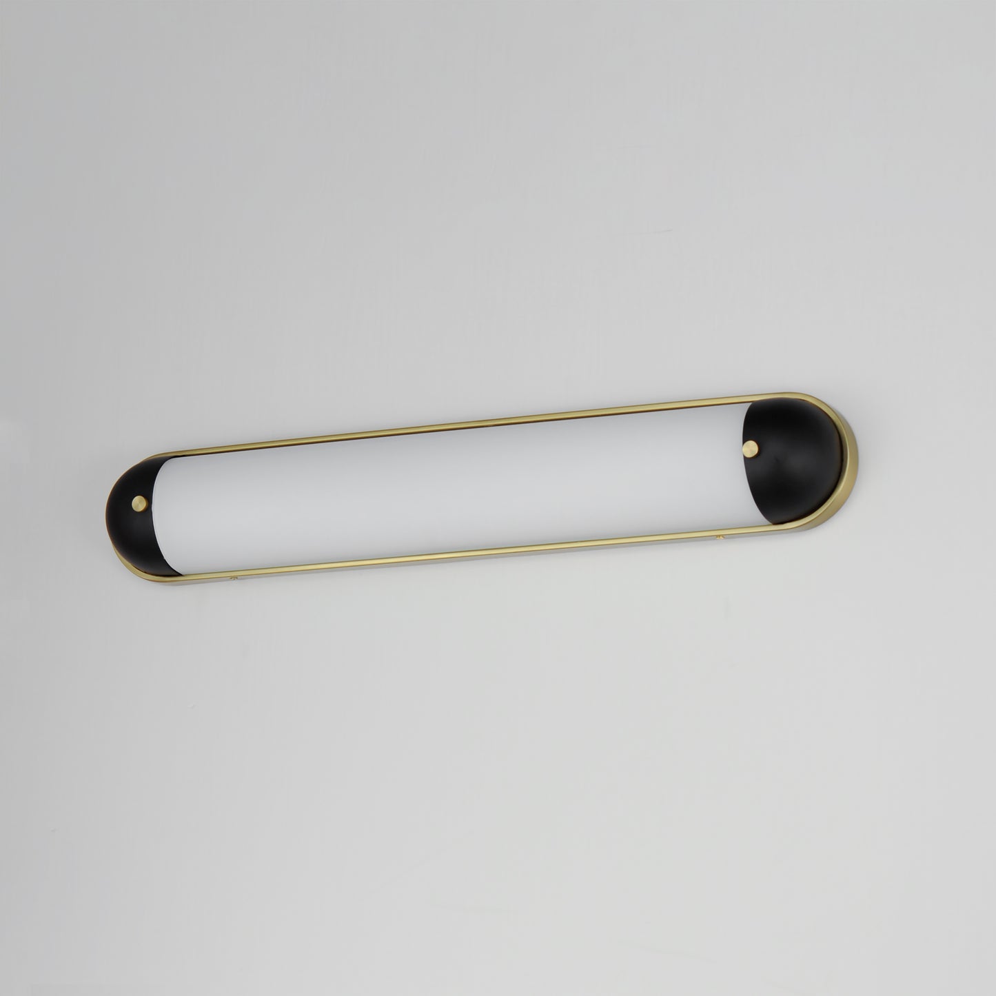 Capsule 30" LED Bath Vanity CCT Select Black/Natural Aged Brass by Maxim Lighting