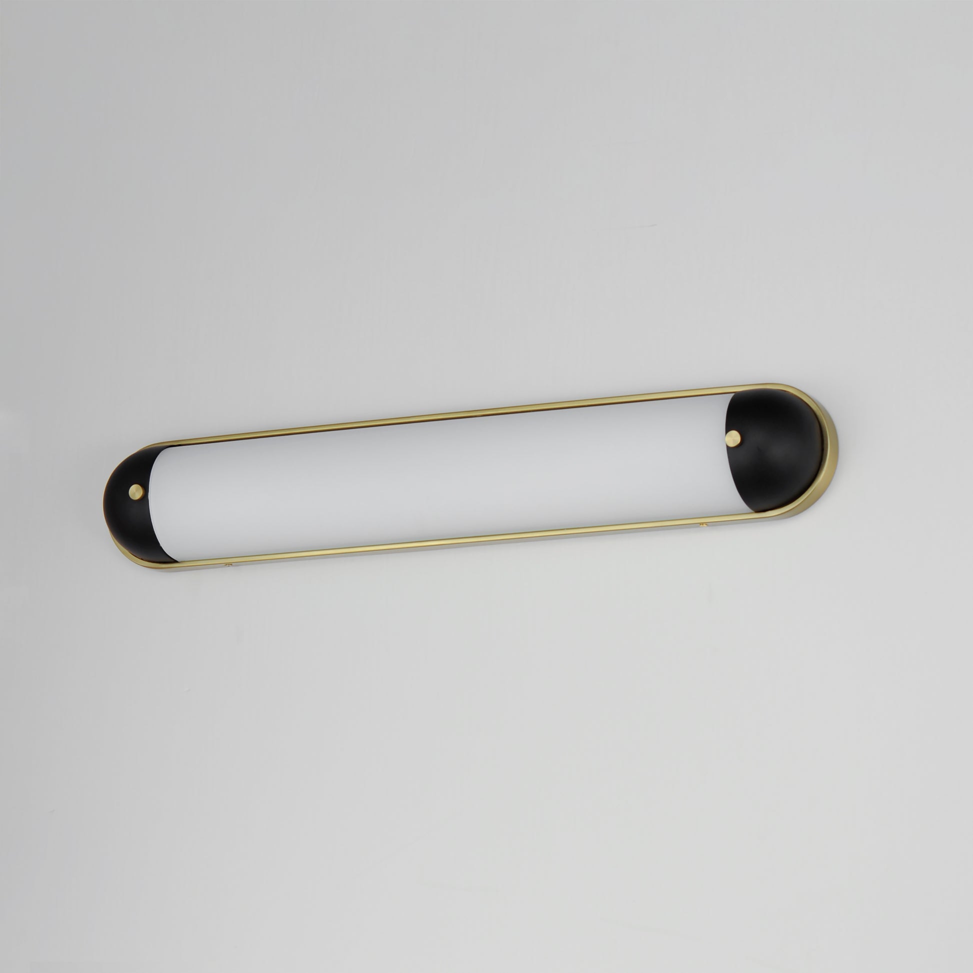 Capsule 30" LED Bath Vanity CCT Select Black/Natural Aged Brass by Maxim Lighting