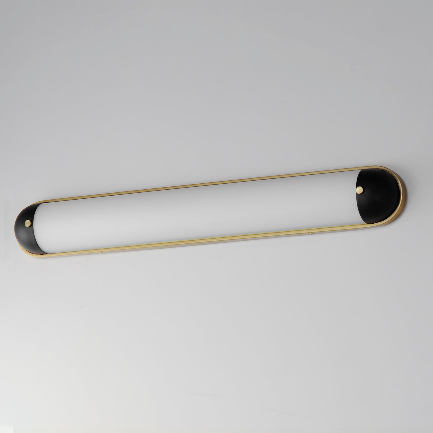 Capsule 36" LED Bath Vanity CCT Select Black/Natural Aged Brass by Maxim Lighting