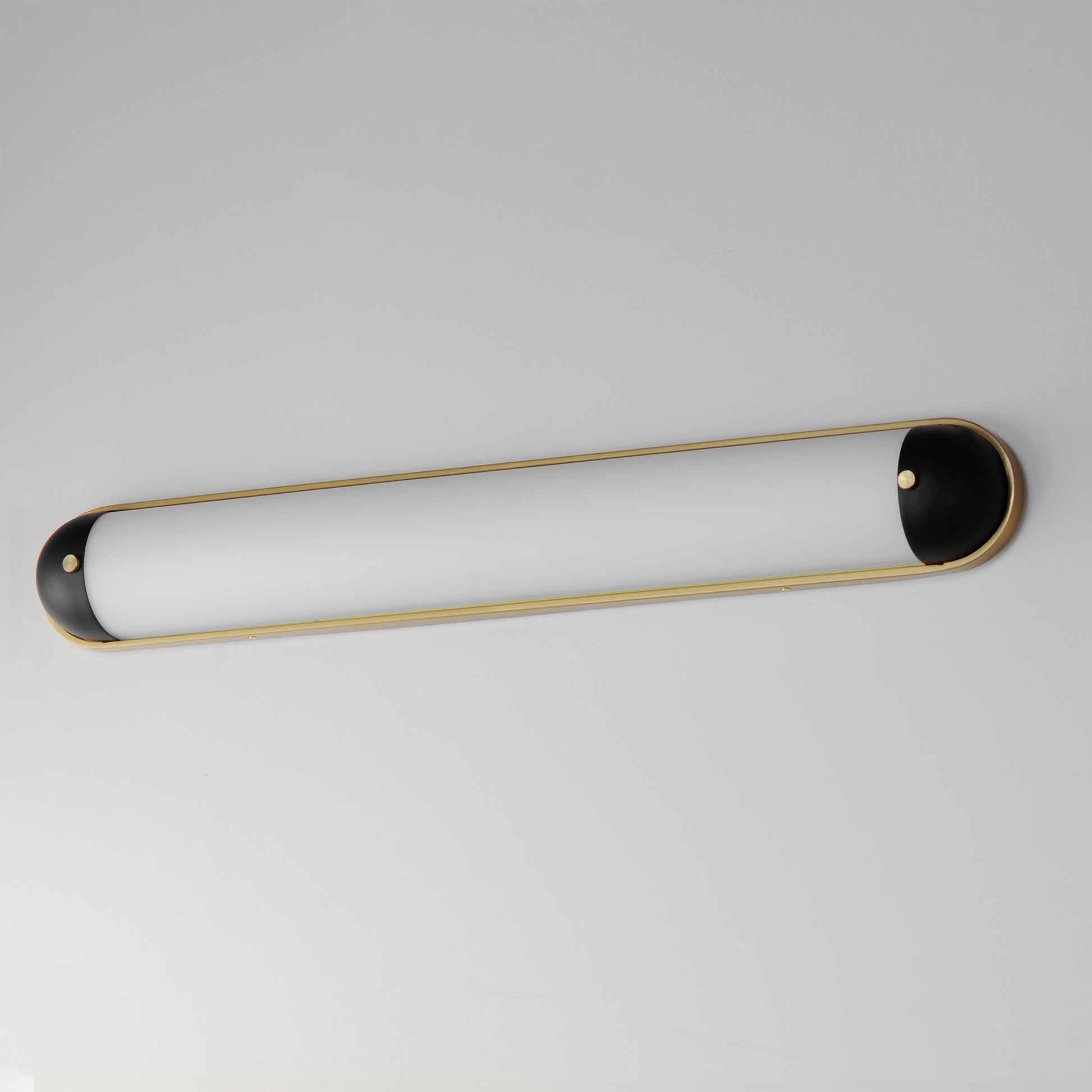 Capsule 36" LED Bath Vanity CCT Select Black/Natural Aged Brass by Maxim Lighting