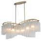 Victoria 6-Light Linear Chandelier Golden Silver by Maxim Lighting