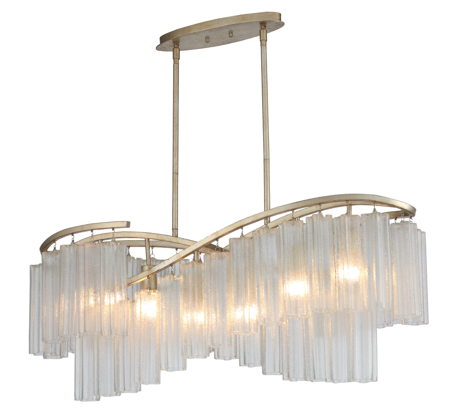 Victoria 6-Light Linear Chandelier Golden Silver by Maxim Lighting