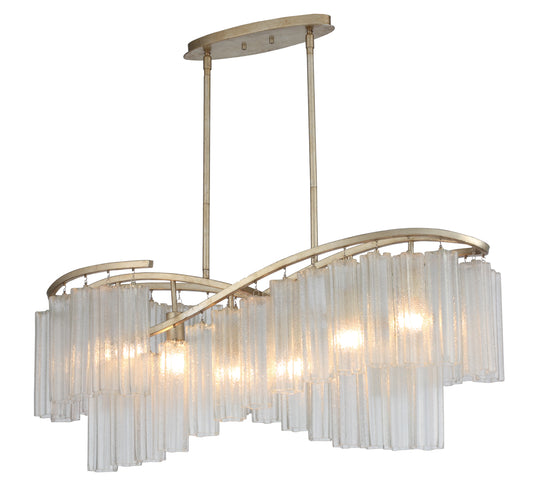 Victoria 6-Light Linear Chandelier Golden Silver by Maxim Lighting