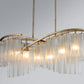 Victoria 6-Light Linear Chandelier Golden Silver by Maxim Lighting