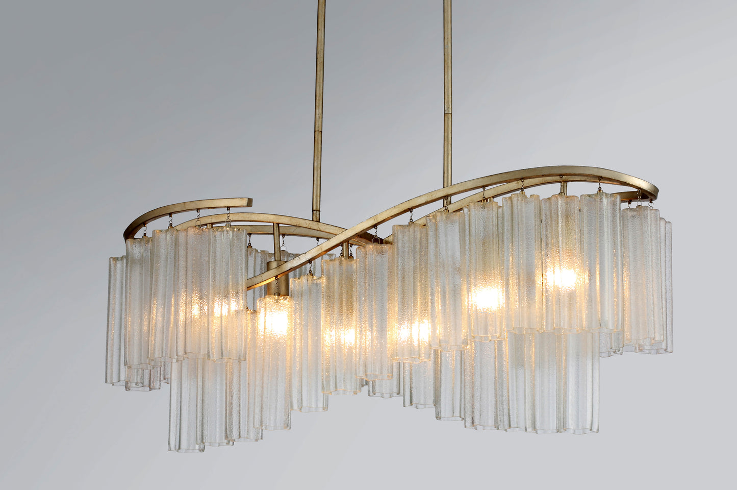 Victoria 6-Light Linear Chandelier Golden Silver by Maxim Lighting